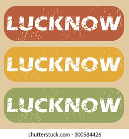 Lucknow on colored background