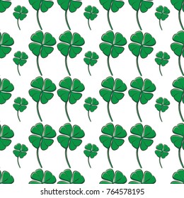 Lucky 4 Leaf Clover Pattern