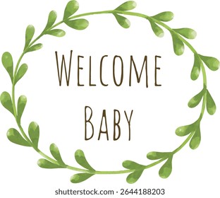 Clipart do chuveiro do bebê da sorte, o trevo bonito e o pacote PNG recém-nascido