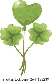 Lucky Baby Shower Clipart, Cute Clover and Newborn PNG Bundle