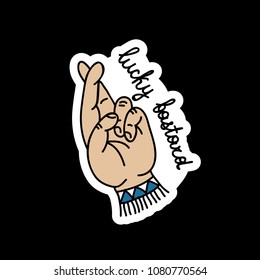 lucky bastard illustration traditional tattoo flash