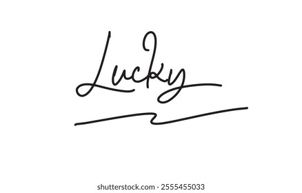 Lucky black color sign symbol text font calligraphy hand written lettering decoration st. saint patrick day 17 seventeen monday march month leprechaun ireland shamrock culture leaf celebration happy 