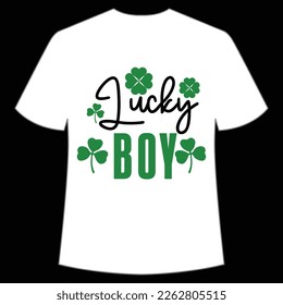 Lucky boy St. Patrick's Day Shirt Print Template, Lucky Charms, Irish, everyone has a little luck Typography Design