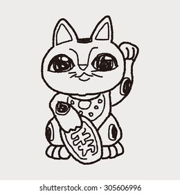 Lucky Cat doodle