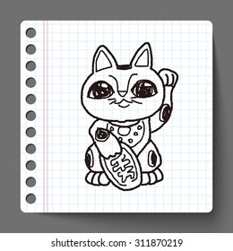 Lucky Cat doodle