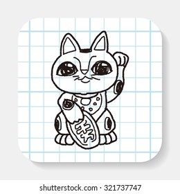 Lucky Cat doodle
