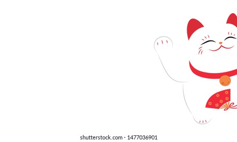 Lucky cat manekineko vector art