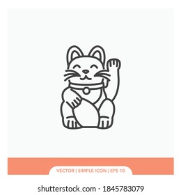 Lucky cat symbol Icon Vector Illustration