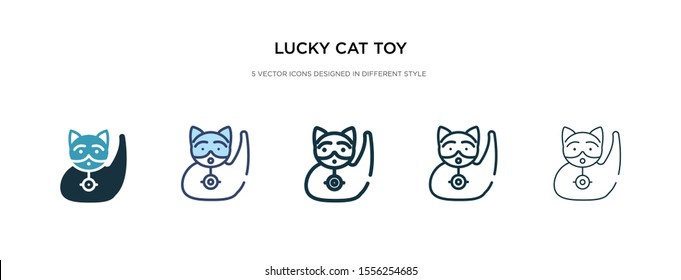 lucky cat toy icon in different style vector illustration. two colored and black lucky cat toy vector icons designed in filled, outline, line and stroke style can be used for web, mobile, ui