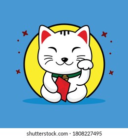 Lucky cat vector art design