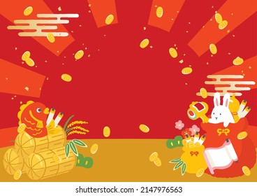 Lucky charm background for New Year's Day.