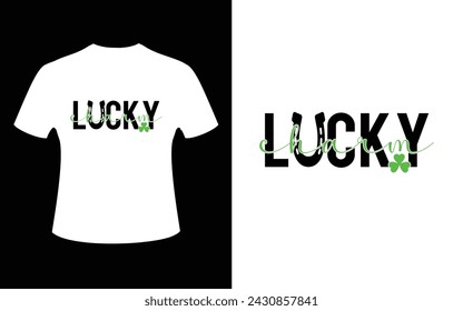 Lucky charm day, happy, holiday, holiday - event, horizontal, st. patrick's day, green, march, patrick, luck, celebration, vector, typography, party, design, element, decoration, sticker