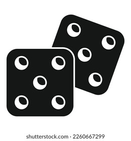 Lucky charm dice icon simple vector. Maneki daruma. Amulet luck