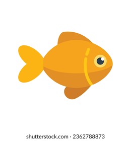 Lucky charm fish icon flat vector. Japan neko. Chinese fortune isolated
