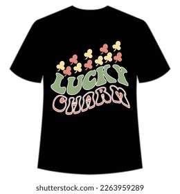 Lucky charm Happy St Patrick's day shirt print template, St Patrick's design, typography design for Irish day, women day, lucky clover, Irish gift