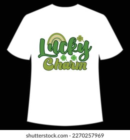 Lucky charm Happy St Patrick's day shirt print template, St Patrick's design, typography design for Irish day, women day, lucky clover, Irish gift