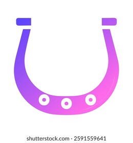 Lucky Charm Horseshoe Gradient Icon Illustration