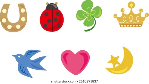 Lucky charm illustration set 1