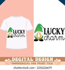 lucky charm  t shirt design, vector file.