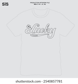 LUCKY CHARM Vector Diseño de camiseta del día del padre, 