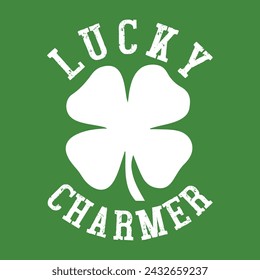 LUCKY CHARMER Funny St. Patrick's Day TShirt Boys Kids Girl T-Shirt