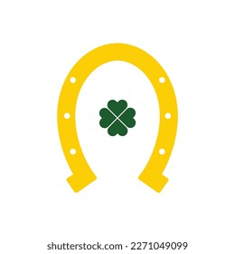 Lucky charms - Horseshoes and clover with four leaf