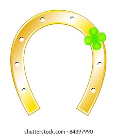 Lucky charms - Horseshoes and clover with four leaf