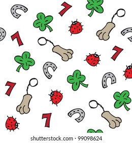 Lucky charms illustration seamless pattern