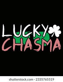 Lucky chasma st.pattern print template t shirt design
