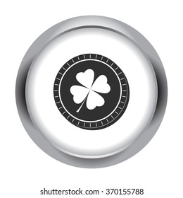 Lucky chip with leaf symbol icon on colorful background