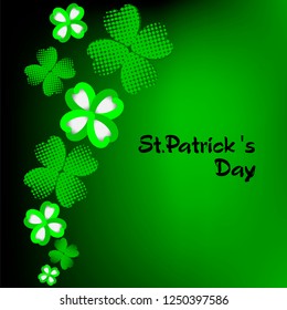 lucky clover background. Happy St. Patrick's Day. Vector