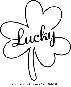 Lucky clover icon design. Saint patricks day. Vector illustration.