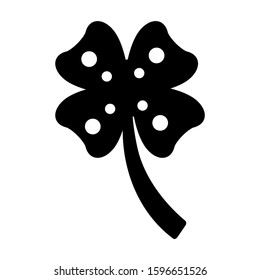 lucky clover icon isolated sign symbol vector illustration - high quality black style vector icons
