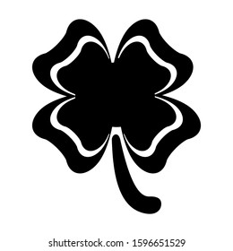 lucky clover icon isolated sign symbol vector illustration - high quality black style vector icons
