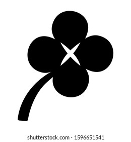 lucky clover icon isolated sign symbol vector illustration - high quality black style vector icons
