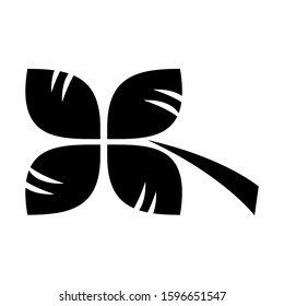 lucky clover icon isolated sign symbol vector illustration - high quality black style vector icons
