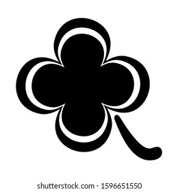 lucky clover icon isolated sign symbol vector illustration - high quality black style vector icons

