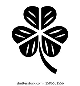 lucky clover icon isolated sign symbol vector illustration - high quality black style vector icons

