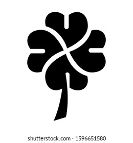 lucky clover icon isolated sign symbol vector illustration - high quality black style vector icons

