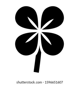 lucky clover icon isolated sign symbol vector illustration - high quality black style vector icons
