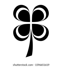 lucky clover icon isolated sign symbol vector illustration - high quality black style vector icons

