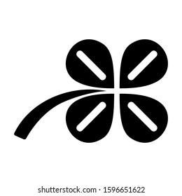 lucky clover icon isolated sign symbol vector illustration - high quality black style vector icons
