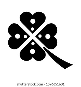 lucky clover icon isolated sign symbol vector illustration - high quality black style vector icons
