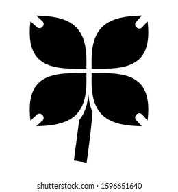 lucky clover icon isolated sign symbol vector illustration - high quality black style vector icons
