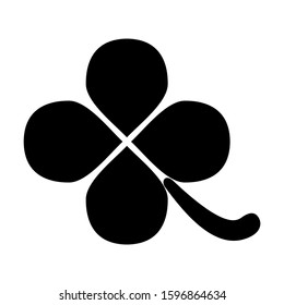 lucky clover icon isolated sign symbol vector illustration - high quality black style vector icons

