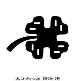 lucky clover icon isolated sign symbol vector illustration - high quality black style vector icons
