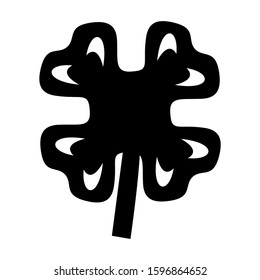 lucky clover icon isolated sign symbol vector illustration - high quality black style vector icons
