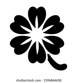 lucky clover icon isolated sign symbol vector illustration - high quality black style vector icons
