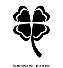 lucky clover icon isolated sign symbol vector illustration - high quality black style vector icons
