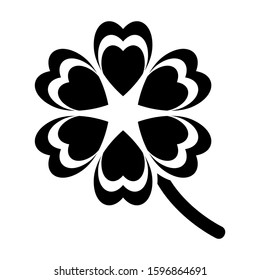 lucky clover icon isolated sign symbol vector illustration - high quality black style vector icons
